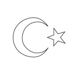 Coloriage du drapeau de la Turquie