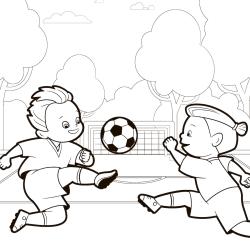 Coloriage du gardien devant sa cage