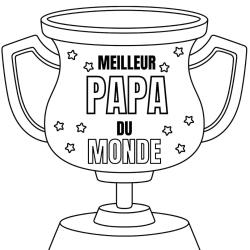 Coloriage bonne fête papa foot