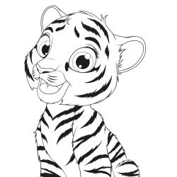 Coloriage du petit tigre