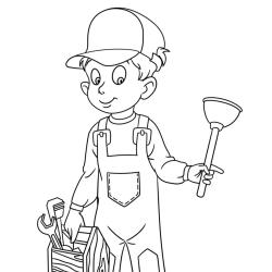 Imprimez gratuitement le coloriage d'un agent d'entretien gratuitement. Un dessin à télécharger pour les enfants qui aiment ce métier indispensable.