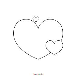 Retrouvez le coloriage d'un coeur à télécharger et imprimez aux enfants un dessin plein d'amour