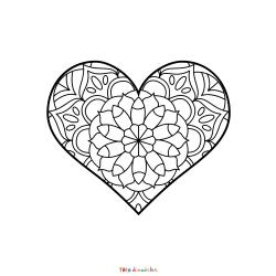 Retrouvez le Coloriage d'un coeur facile et imprimez aux enfants un dessin plein d'amour