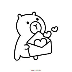 Retrouvez le coloriage d'un coeur mignon et imprimez aux enfants un dessin plein d'amour