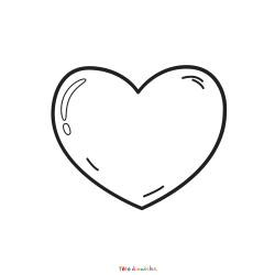 Retrouvez le coloriage d'un coeur rapide et imprimez aux enfants un dessin plein d'amour