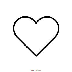 Retrouvez le coloriage d'un coeur simple et imprimez aux enfants un dessin plein d'amour