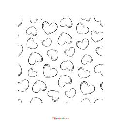 Retrouvez le Coloriage d'un motif avec des coeurs et imprimez aux enfants un dessin plein d'amour