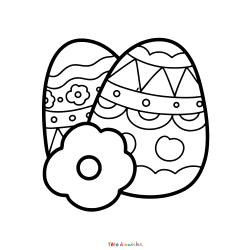 Retrouvez le Coloriage d'un oeuf de Pâques à télécharger et imprimez aux enfants un joli dessin pour les fêtes