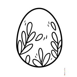 Retrouvez le coloriage d'un oeuf de Pâques avec des pétales et imprimez aux enfants un joli dessin pour les fêtes