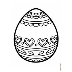 Retrouvez le coloriage d'un oeuf de Pâques avec guirlandes et imprimez aux enfants un joli dessin pour les fêtes