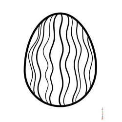 Retrouvez un coloriage d'un oeuf de Pâques avec ondulations et imprimez un joli dessin pour les fêtes