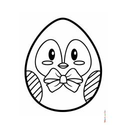 Retrouvez le coloriage d'un oeuf de Pâques élégant et imprimez aux enfants un joli dessin pour les fêtes