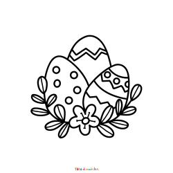 Retrouvez le coloriage d'un oeuf de Pâques en PDF et imprimez aux enfants un joli dessin pour les fêtes