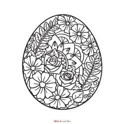 Retrouvez le coloriage d'un oeuf de Pâques mandala et imprimez aux enfants un joli dessin pour les fêtes