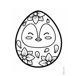 Retrouvez le coloriage d'un oeuf de Pâques mignon et imprimez aux enfants un joli dessin pour les fêtes