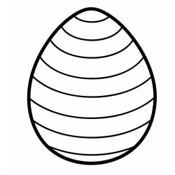 Retrouvez le coloriage d'un oeuf de Pâques rayé et imprimez aux enfants un joli dessin pour les fêtes