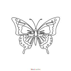 Retrouvez le Coloriage d'un papillon à télécharger et imprimez aux enfants un dessin pour le printemps.