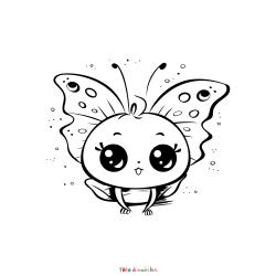 Retrouvez le coloriage d'un papillon animé et imprimez aux enfants un dessin sur le printemps