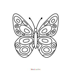 Retrouvez le Coloriage d'un papillon géométrique et imprimez aux enfants un dessin pour le printemps
