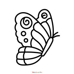 Retrouvez le Coloriage d'un papillon gratuit et imprimez aux enfants un dessin pour le printemps