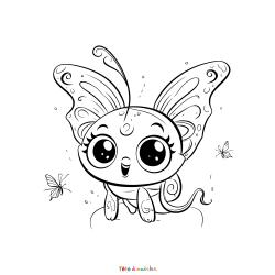 Retrouvez le coloriage d'un papillon japonais et imprimez aux enfants un dessin pour le printemps