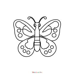 Retrouvez le Coloriage d'un petit papillon et imprimez aux enfants un dessin pour le printemps