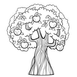 Voici un coloriage de pommier à imprimer gratuitement. Un dessin à imprimer sur le thème de l'automne et de la nature. Modèle 05