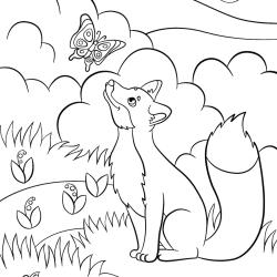 Retrouvez un coloriage d'un renard à imprimer et téléchargez un dessin aux enfants qui aiment cet animal rusé