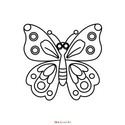 Retrouvez le coloriage d'un super papillon et imprimez aux enfant sun dessin sur le thème du printemps