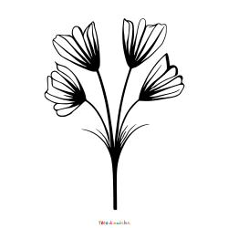 Retrouvez le coloriage d'une fleur de crocus et imprimez aux enfants un joli dessin avec des fleurs