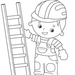 Imprimez gratuitement le coloriage d'un ouvrier gratuitement. Un dessin à télécharger pour les enfants qui aiment ce métier d'art passionnant.