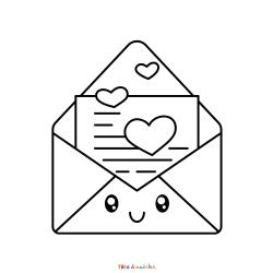 Retrouvez le Coloriage d'une lettre avec des coeurs et imprimez aux enfants un dessin plein d'amour