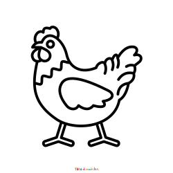 Retrouvez le coloriage d'une poule de Pâques gratuit et imprimez aux enfants un joli dessin pour le printemps