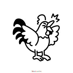 Retrouvez le Coloriage d'une poule de Pâques qui chante et imprimez aux enfants un joli dessin pour le printemps