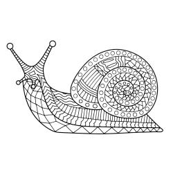Retrouvez un Coloriage escargot mandala et imprimez un dessin aux enfants qui aiment ces drôles de petites bêtes