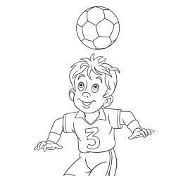 Coloriage foot, coloriage d'un joueur de foot