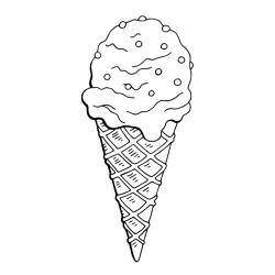 Coloriage d'une glace au chocolat