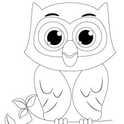 Retrouvez le coloriage d'un hibou pour le maternelle et imprimez un dessin aux enfants qui aiment cet oiseau nocturne