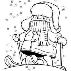 Voici un coloriage d'hiver à imprimer gratuitement. Un dessin d'hiver à imprimer pour tous les petits amoureux de la nature. Page 10