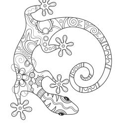 Coloriage lézard : un dessin de lézard à imprimer gratuitement pour les petits amoureux des animaux et des reptiles - Page 8
