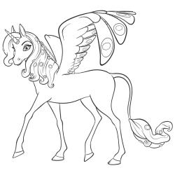 Coloriage licorne à proposer aux enfants qui aiment l'univers de cet animal fantastique - Page 14