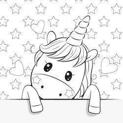 Coloriage licorne à proposer aux enfants qui aiment l'univers de cet animal fantastique - Page 3