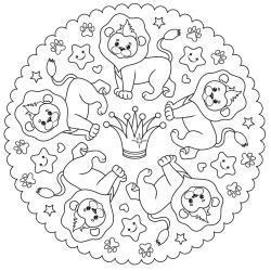 Coloriage lion : un dessin à imprimer avec un beau lion. Un coloriage à gratuit pour les petits amoureux de la savane - Page 8