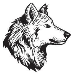 Retrouvez un coloriage de loup facile et imprimez un dessin aux enfants qui aiment ces animaux