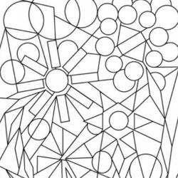 Coloriage magique à 4 formes géométriques