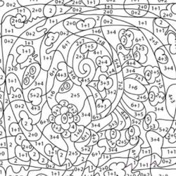 Coloriage magique 9 : addition de 1 à 9
