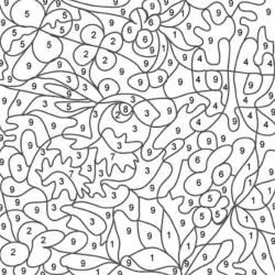 Coloriage magique du Printemps : Le lapin