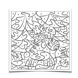 Coloriage magique de Noël à imprimer gratuitement | Tête à modeler