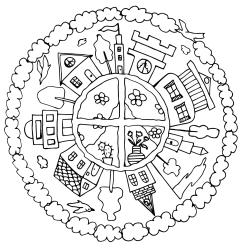 Coloriage maison : voici un dessin à imprimer avec une jolie maison. Un coloriage à imprimer sur le thème des habitations  - Page 03