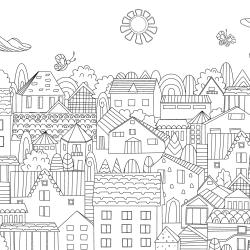 Coloriage maison : voici un dessin à imprimer avec une jolie maison. Un coloriage à imprimer sur le thème des habitations  - Page 08